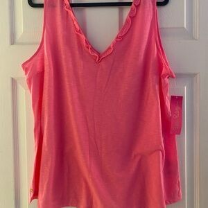 Pink Ruffle Gigi Lilly Tank Top 💕